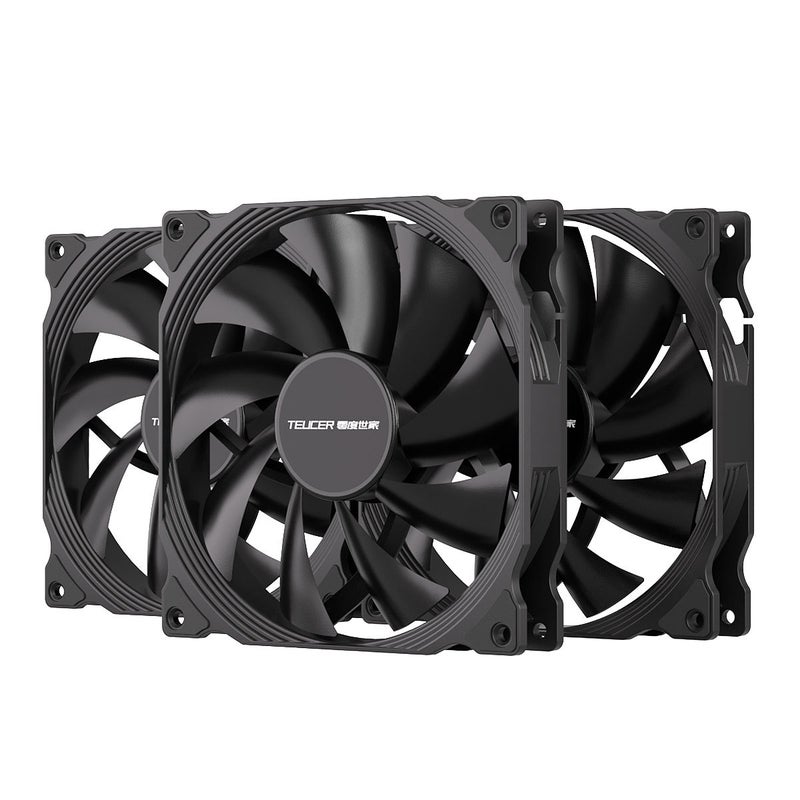 Teucer Af-14025 Pwm Matte Version 14Cm Computer Case Silent Temperature Control Cooling Performance Fan - Image 3